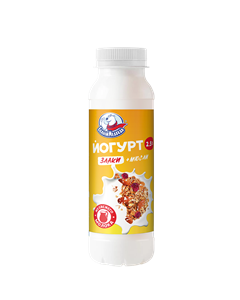 Питьевой йогурт Злаки-мюсли