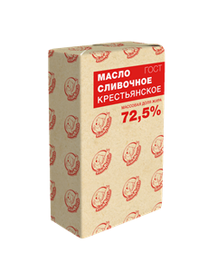 Масло сливочное Евро-Крестьянское 72,5% 380г